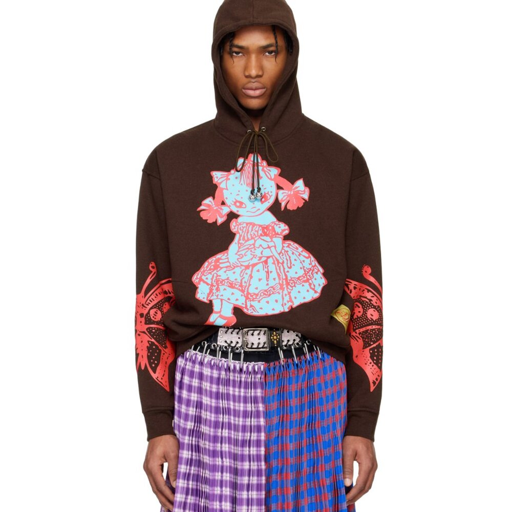 Chopova Lowena Brown Dottie Hoodie Sweatshirt L